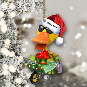 Gardening Duck - Personalized Christmas Ornament- Christmas Gift For Gardeners - Ornament - GoDuckee