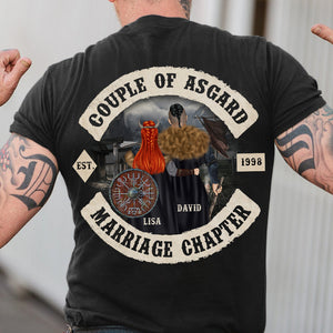 Viking Couple Marriage Chapter - Personalized Shirt - Gift for Couple - Couple Shoulder to Shoulder - Shirts - GoDuckee