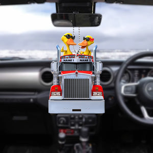 Truck Driver Duck - Personalized Car Ornament - Gift for Truckers - Ornament - GoDuckee