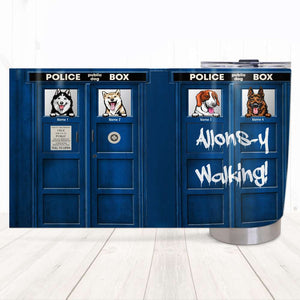 Personalized Dog Lovers Tumbler - Phone Box Who rescued who - Custom Dog Breeds - Tumbler Cup - GoDuckee