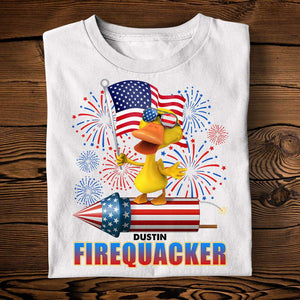 Duck Independence Day Firequacker, Personalized Shirts - Shirts - GoDuckee
