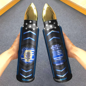 Personalized Police Bullet Tumbler - My Time In Uniform Is Over But Being A Police Officer Never Ends - Water Bottles - GoDuckee