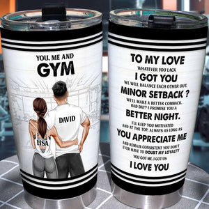 Personalized Gym Couple Tumbler - You Me And Gym - Tumbler Cup - GoDuckee