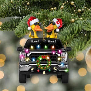 FD Car Duck Duck - Personalized Christmas Ornament - Christmas Gift For FD Lover - Ornament - GoDuckee