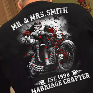 Marriage Chapter - Personalized Couple Biker Shirt - Gift for Speed Couple - Shirts - GoDuckee