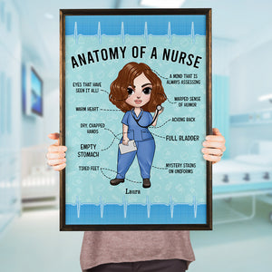 Anatomy Of A Nurse Girl Dolls Personalized Wall Art Fol9-Vd2 - Poster & Canvas - GoDuckee