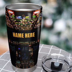 Personalized Pilot Plane's Control Panel Tumbler Cup - Gift for Pilot - Tumbler Cup - GoDuckee