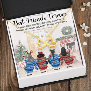 Friends Best Friends Forever - Personalized Infinity Heart Necklace - Jewelry - GoDuckee