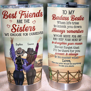Personalized Cowgirls Bestie Tumbler Cup - Forever and Always - Tumbler Cup - GoDuckee