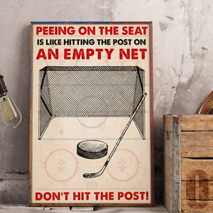Ice Hockey Poster - Don't Hit The Post - Poster & Canvas - GoDuckee