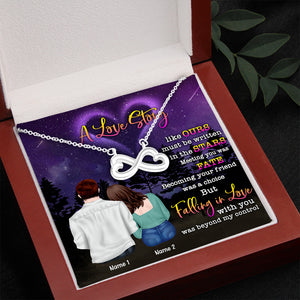 Couple A Love Story Like Ours - Personalized Message Card Jewelry - Gift for Him/Her - Couple Shoulder to Shoulder - Jewelry - GoDuckee