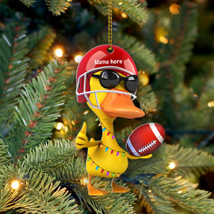 American Football Duck - Personalized Christmas Ornament - Christmas Gift For Football Lovers - Ornament - GoDuckee