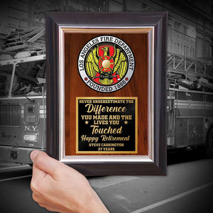 Personalized Logo Firefighter Poster - Never Underestimate The Difference You Made And The Lives You Touch - Poster & Canvas - GoDuckee