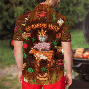 BBQ Hawaiian Shirt - I'd smoke that - Hawaiian Shirts - GoDuckee