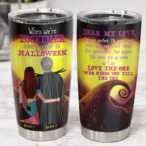 Personalized Couple Tumbler - Dear My Love, we're simply meant to be - Tumbler Cup - GoDuckee