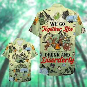 We Go Together Like - Camping Bigfoot - Personalized Hawaiian Shirt - Gift For Friends - Hawaiian Shirts - GoDuckee