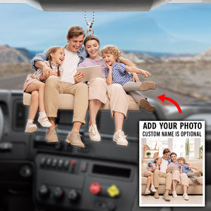 Family Together - Personalized Flat Car Ornament - Gift for Family Members - Ornament - GoDuckee