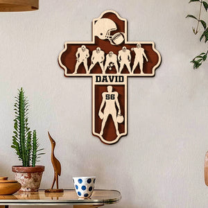 American Football PW-2LWAAR- Personalized 3D 2-Layered Wood Art - Wood Sign - GoDuckee