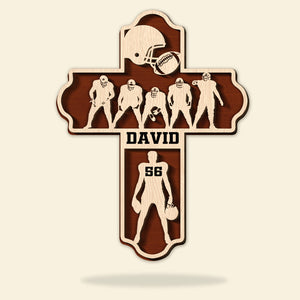 American Football PW-2LWAAR- Personalized 3D 2-Layered Wood Art - Wood Sign - GoDuckee