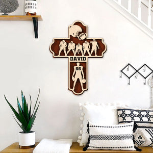 American Football PW-2LWAAR- Personalized 3D 2-Layered Wood Art - Wood Sign - GoDuckee