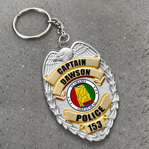 Custom State Seal, Police Badge Car Ornament & Keychain - Ornament - GoDuckee