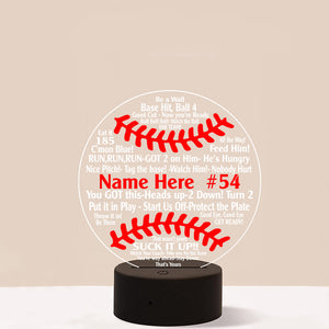 Baseball Be A Wall Base Hit Ball 4 Personalized Led Night Light - Led Night Light - GoDuckee