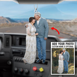 Couple Happy Moment - Personalized Flat Car Ornament - Gift for Couple - Ornament - GoDuckee