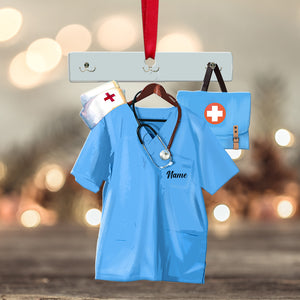 Nurse's Uniform - Personalized Christmas Ornament - Christmas Gift For Nurse - Ornament - GoDuckee