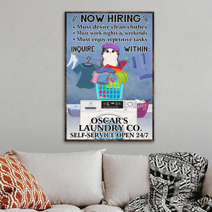 Personalized Cat Lovers Poster - Laundry Room Now Hiring - Custom Cat Breeds - Poster & Canvas - GoDuckee