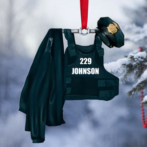 Police's Uniform - Personalized Christmas Ornament - Christmas Gift For Police Officer - Ornament - GoDuckee