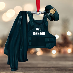 Police's Uniform - Personalized Christmas Ornament - Christmas Gift For Police Officer - Ornament - GoDuckee