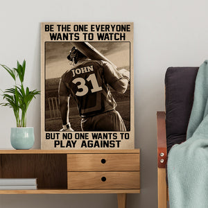Personalized Cricket Player Poster - Be the One Everyone Wants to Watch But No One Wants To Play Against - Poster & Canvas - GoDuckee