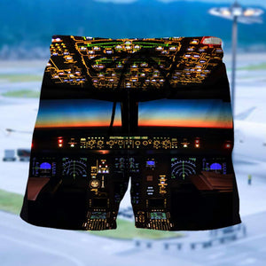 Personalized Pilot Hawaiian Shirt and Men Beach Shorts Pilot Control Panel - Hawaiian Shirts - GoDuckee