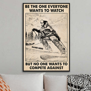 Personalized Skiing Girl Poster - Be The One Everyone Wants To Watch - VIntage - Poster & Canvas - GoDuckee