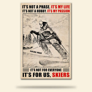 Personalized Skiing Girl Poster - Be The One Everyone Wants To Watch - VIntage - Poster & Canvas - GoDuckee