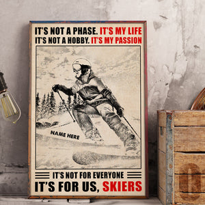 Personalized Skiing Girl Poster - Be The One Everyone Wants To Watch - VIntage - Poster & Canvas - GoDuckee