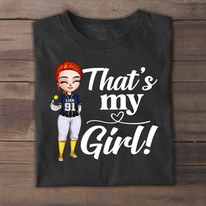 Softball Girl That's My Girl Personalized Shirts Gift For Girls - Shirts - GoDuckee