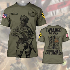 I Walked The Walk In Combat Boots And Dogtags Personalized Veteran Shirt, Custom Military Unit - AOP Products - GoDuckee