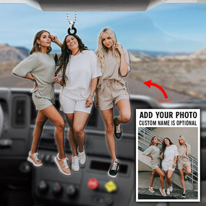 Sisters Funny Moment - Personalized Flat Car Ornament - Gift for Sister/Bestie - Ornament - GoDuckee