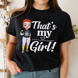 Softball Girl That's My Girl Personalized Shirts Gift For Girls - Shirts - GoDuckee