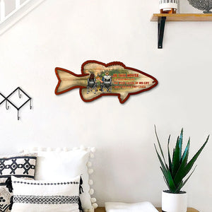 Fishing Couple A Fisherman And The Best Catch Of His Life Built The Life They Loved Personalized - Wood Sign - GoDuckee