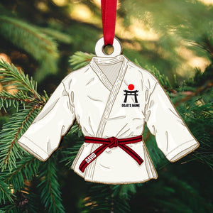 Karate Uniform - Different Belt Color Personalized Acrylic Ornament - Ornament - GoDuckee