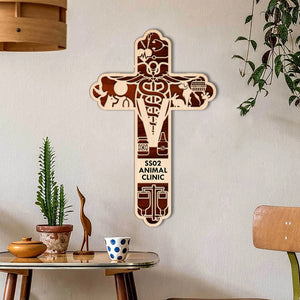 Veterinarian Personalized 3D 2-Layered Wood Art - Wood Sign - GoDuckee