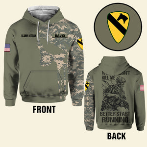 Veteran Shirt - Custom Military Unit - What Doesn't Kill Me Better Start Running - AOP Products - GoDuckee
