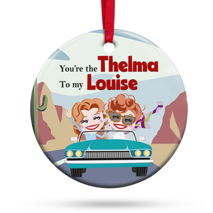 Old Friend Funny Journey Personalized Ceramic Circle Ornament - Ornament - GoDuckee