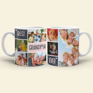 Best Grandma With Children, Photo Personalized White Mug - Coffee Mug - GoDuckee