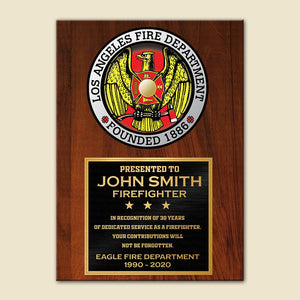 Personalized Logo Firefighter Poster - In Recognition Of 30 Years Of Dedicated Service As A Firefighter - Poster & Canvas - GoDuckee