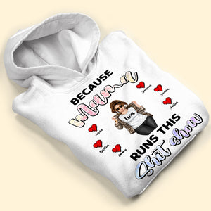Mother's Day Because Mama Runs This Shit Show Personalized Shirt Gift For Mom - Shirts - GoDuckee