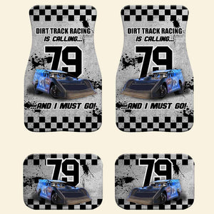 Dirt Track Racing Is Calling And I Must Go There Personalized Dirt Track Racing Car Mats, Gift For Racer - Doormat - GoDuckee
