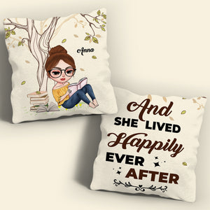 Book And She Lived Happily Ever After Personalized Pillow - Pillow - GoDuckee